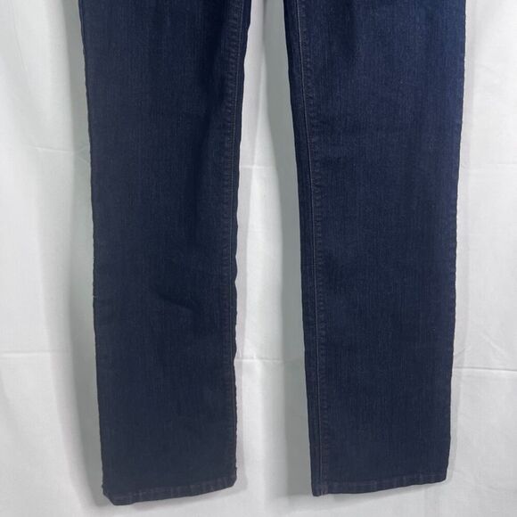 NYDJ Lift Tuck Technology Straight Leg Dark Wash Denim Jean Size 8 - Picture 6 of 11